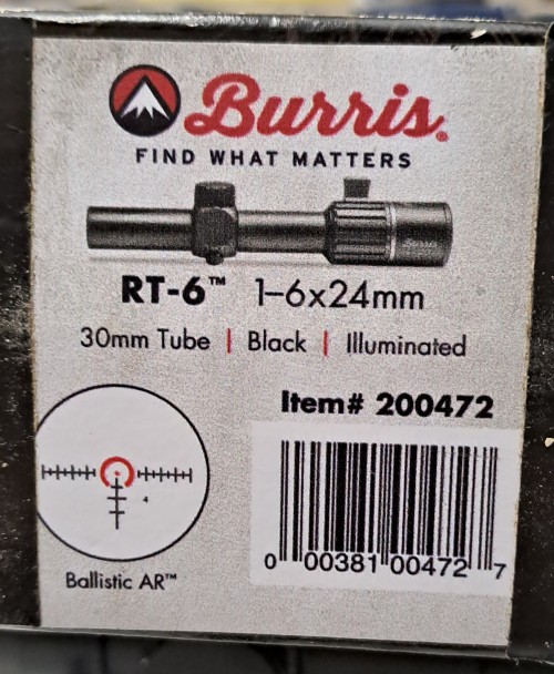 imagen de Visor de batida Burris RT -6 1-6x24mm