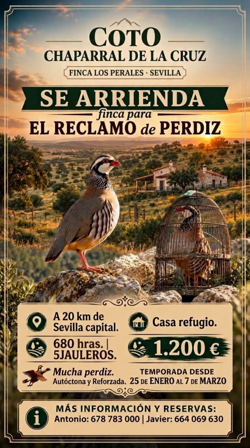 imagen de FINCA PARA 5 JAULEROS RECLAMO PERDIZ 2026/27