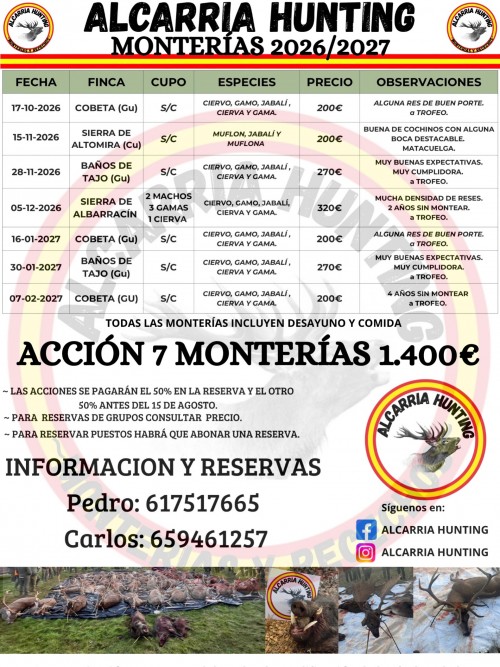 imagen de Monter&iacute;as 2026/2027